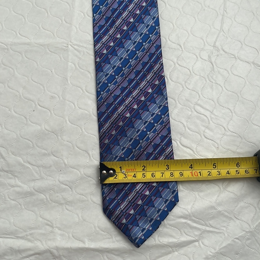 Missoni multicolor blue purple black pattern silk tie - Picture 4 of 4